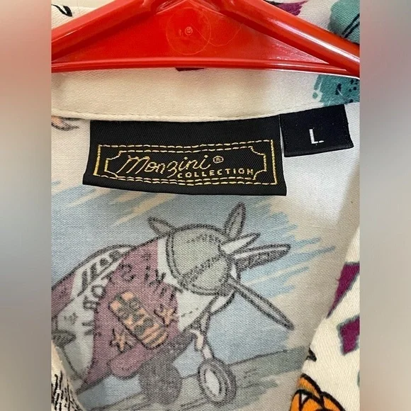 Vintage Monzini Collection Hawaiian Shirt Aloha Men's Size Large​​​​​​​​​​​ - Picture 7 of 9